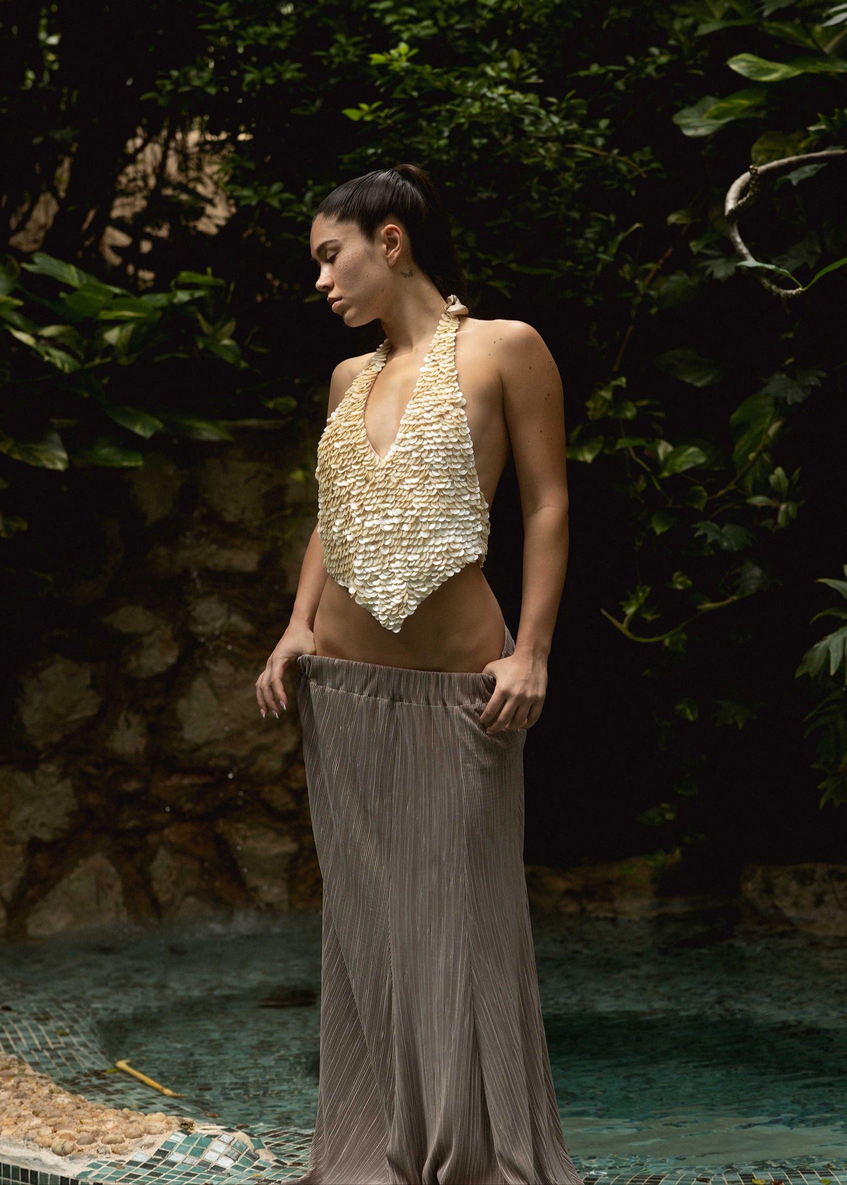 Shell Halter Top